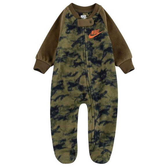 Nike Baby`s Camo Microfleece Full Zip Footed Coverall Size 3 Months - Picture 1 of 8
